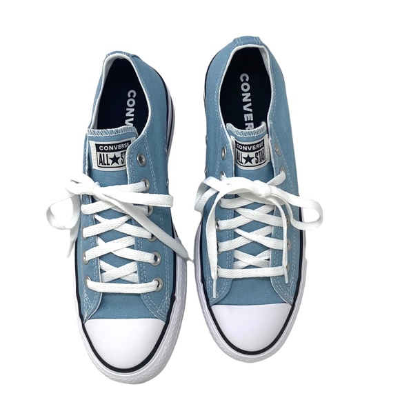 Converse Ctas Lift OX Worn Blue Canvas Platform Women's Low Top Sneaker A09956C - Picture 6 of 9